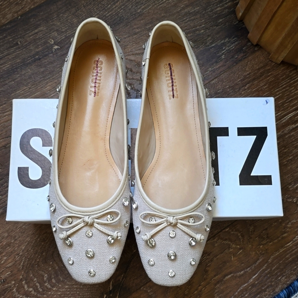 NEW SCHUTZ Arissa Shine Flats Size 8B - Picture 8 of 11